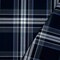 Dark Navy Blue-White-Multi Poly-Wool Plaid Twill Suiting Woven Fabric By the Yard
